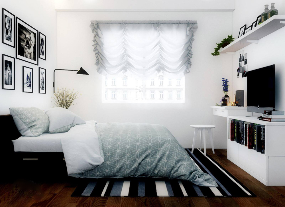 Thiết kế nội thất loại bỏ sự chật chội của phòng ngủ nhỏ